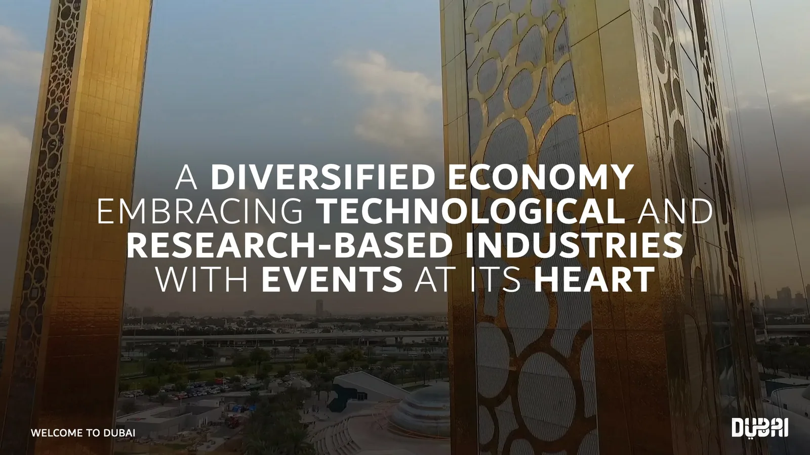Opening slide: a diversified economy with events at its heart