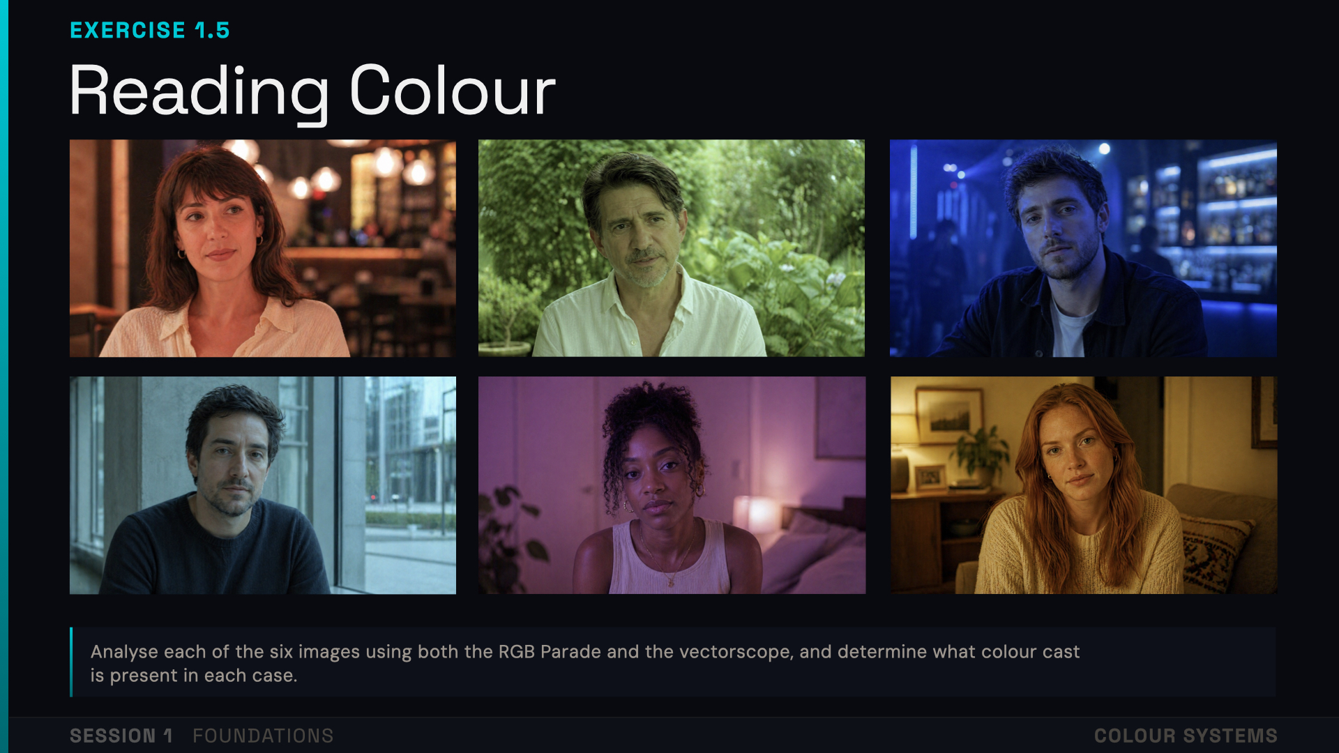Color Systems exercise on reading colour