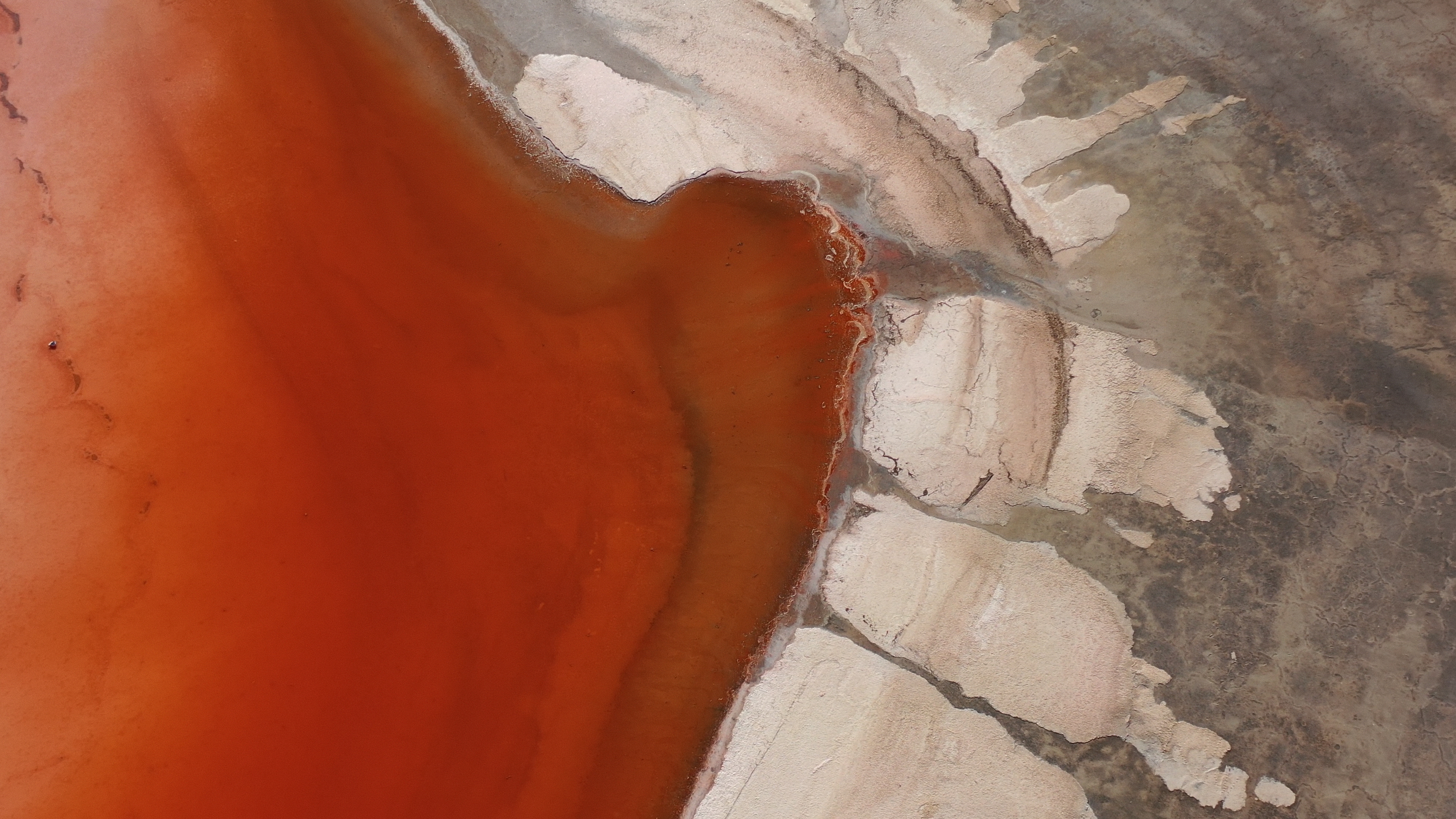 Eagle Eye detail with rust-coloured basin and chalky shoreline textures