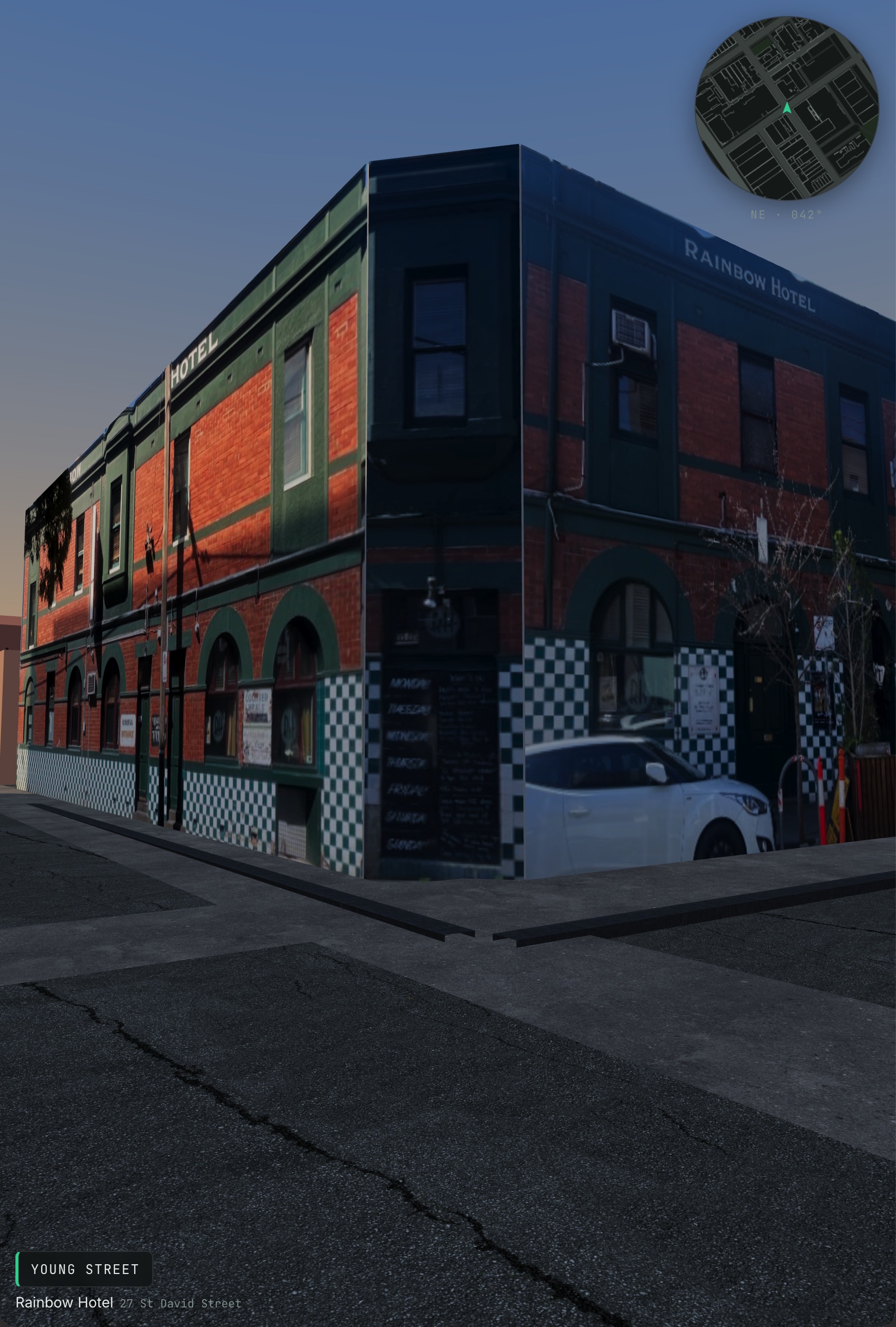 Rainbow Hotel in the Fitzroy browser walk